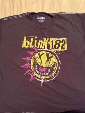 Kids Black Graphic Band Tee - Yellow & Pink Logo
